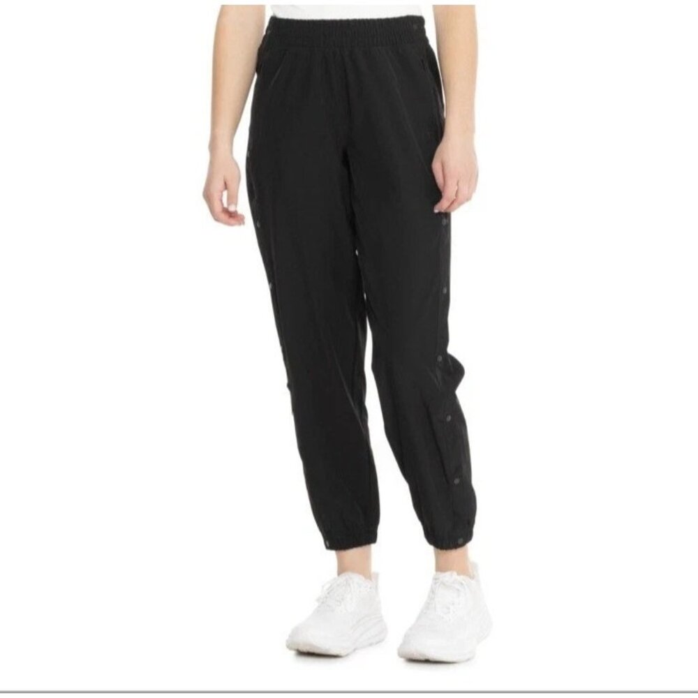 Spyder Women STRETCH WOVEN JOGGER Snap Buttom side Black Size XL Active Pockets